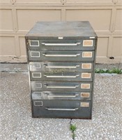 Large Metal Tool Storage Cabinet W/ Contents