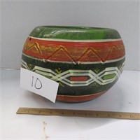 Pottery- clay flower pot H 8" W 11" - Mexico