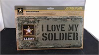 I love my soldier license plate
