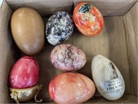 HAND CARVED STONE EGGS