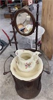 VINTAGE WATER BASIN WITH STAND