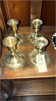 4 Baldwin brass candleholders