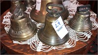Lot of 3 brass bells