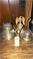 Lot of 4 brass bells