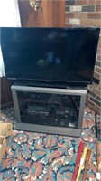 Magnavox 40” diag flatscreen TV w/ stand,VCR &