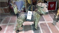 Cast iron terrier dog 8” tall