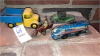 Dinky toys England truck, tin litho mini Disney