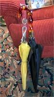 2 lucite handled umbrellas