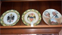 National emblem plates US & Germany, George &