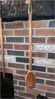 Large 23” wooden scoop ladle