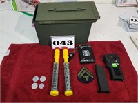 ammo box & other military items