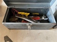 Dunlap metal tool box w/misc. tools