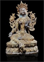 Antique bronze Tibetan Sino sculpture 19th centur