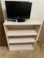 White washed wooden book shelf