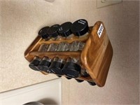Wooden rack spice holder