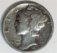 1937 Mercury dime