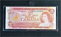 UC $2 CANADA BANK NOTE BILL HIGH GRADE 1974  #1