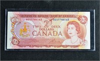 UC $2 CANADA BANK NOTE BILL HIGH GRADE 1974 #2