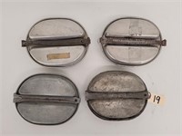 (4) WWII, 1940's Mess Kit