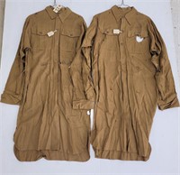 (2) German Extra Long Overshirts