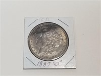 1887 " O " Morgan Silver Dollar
