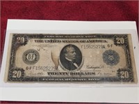 RARE 1914 $20 Bill with Cleveland