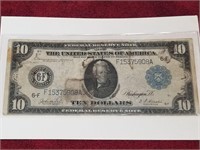 RARE 1914 $10 Bill with Jackson