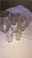 Misc. Glass crystal bowls, cups
