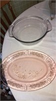 Tupperware bowls w/lids, silverware, glass baking