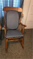 Wooden rocking chair w/cushion