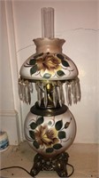2 Vintage matching glass lamp