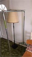 Clothes rack and tall lamp