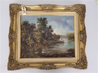 Robert Sills Gallery Ducks Over Pond Oil on Canvas