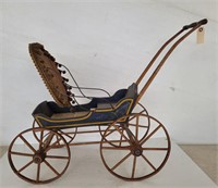 Antique Wooden Doll Carriage