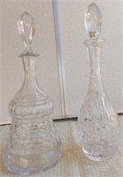 804 - 2 CRYSTAL DECANTERS 14"H