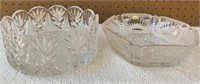 804 - LOT OF 2 CRYSTAL BOWLS