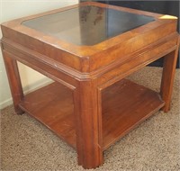 804 - GLASS TOP END TABLE