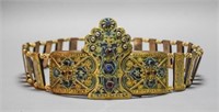 Russian Enamel, Filigree & Gold Tone Belt