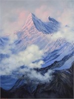 Tilottama Basu Oil on Canvas Mountains