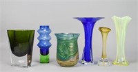 Grouping of Art Glass Vases