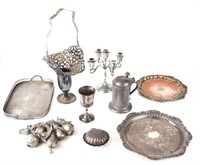 Grouping of Silverplate & Pewter