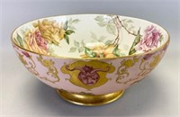 Jean Pouyat Limoges Porcelain Punch Bowl