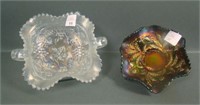 2 N'Wood Carnival Glass Items