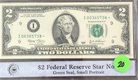 2003 Series Federal Reserve $2 Star Note