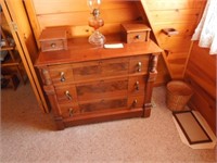 Burled oak dresser
