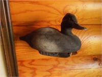 Duck carving with lead insert & "M" stamp