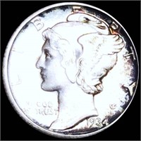 1934-D Mercury Silver Dime UNCIRCULATED