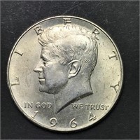 1964 USA Kennedy Half Dollar SILVER