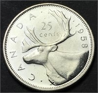 25 cent 1958 HIGH GRADE - Canada