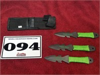 3 pack of throwing knives "Zombie Killer"